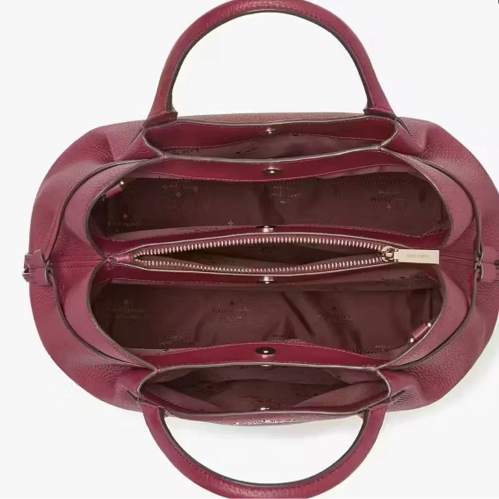 Kate Spade Small Dumpling Burgundy Satchel - Picture 9 of 15